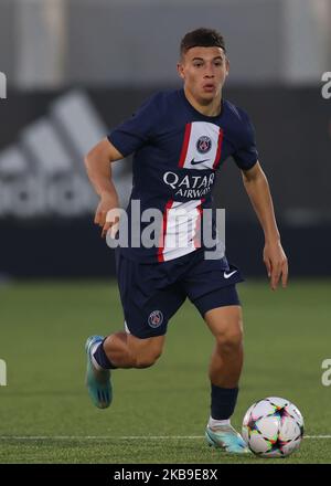 Turin, Italie, 2nd novembre 2022. Ismael Gharbi du PSG lors du match de l'UEFA Youth League au centre d'entraînement de Juventus, à Turin. Le crédit photo devrait se lire: Jonathan Moscrop / Sportimage Banque D'Images