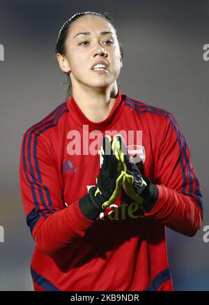 Manuela Zinsberger d'Arsenal lors du match de la Ligue des champions des femmes de l'UEFA Round de 16 Leg 2 entre les femmes d'Arsenal et les femmes d'Slavia Praha au stade Meadow Park sur 31 octobre 2019 à Borehamwood, Angleterre (photo par action Foto Sport/NurPhoto) Banque D'Images