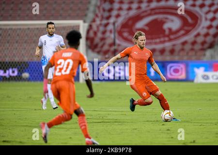 Birkir Bjarnason d'Al Arabi à l'occasion du match de la QNB Stars League contre Al Wakrah le 1 novembre 2019 au stade Grand Hamad de Doha, au Qatar. (Photo de Simon Holmes/NurPhoto) Banque D'Images