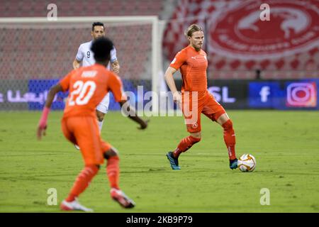 Birkir Bjarnason d'Al Arabi à l'occasion du match de la QNB Stars League contre Al Wakrah le 1 novembre 2019 au stade Grand Hamad de Doha, au Qatar. (Photo de Simon Holmes/NurPhoto) Banque D'Images