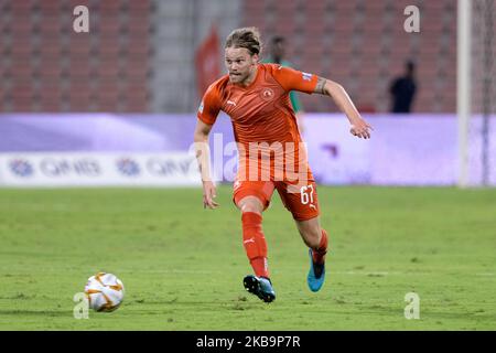 Birkir Bjarnason d'Al Arabi à l'occasion du match de la QNB Stars League contre Al Wakrah le 1 novembre 2019 au stade Grand Hamad de Doha, au Qatar. (Photo de Simon Holmes/NurPhoto) Banque D'Images