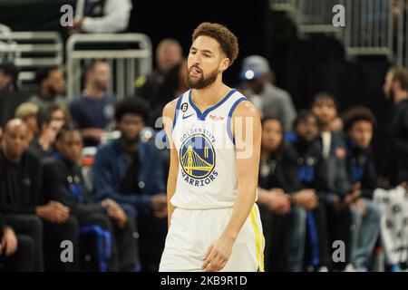 Orlando, Floride, États-Unis, 3 novembre 2022, Les guerriers de l'État d'or gardent Klay Thompson pendant la première moitié au centre Amway. (Crédit photo : Marty Jean-Louis) Banque D'Images