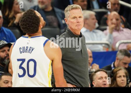 Orlando, Floride, États-Unis, 3 novembre 2022, Entraîneur en chef des Golden State Warriors pendant le match au Amway Center. (Crédit photo : Marty Jean-Louis) Banque D'Images