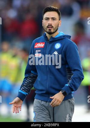 L'entraîneur assistant de Naples Davide Ancelotti pendant le match de la série A ROMA contre SSC Napoli au stade Olimpico de Rome, Italie sur 2 novembre 2019 (photo de Matteo Ciambelli/NurPhoto) Banque D'Images