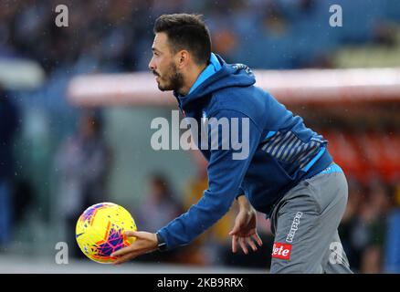 L'entraîneur assistant de Naples Davide Ancelotti pendant le match de la série A ROMA contre SSC Napoli au stade Olimpico de Rome, Italie sur 2 novembre 2019 (photo de Matteo Ciambelli/NurPhoto) Banque D'Images