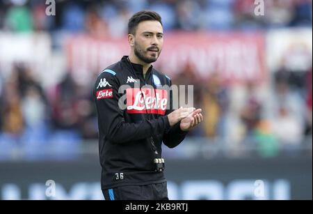 L'entraîneur assistant de Naples Davide Ancelotti pendant le match de la série A ROMA contre SSC Napoli au stade Olimpico de Rome, Italie sur 2 novembre 2019 (photo de Matteo Ciambelli/NurPhoto) Banque D'Images