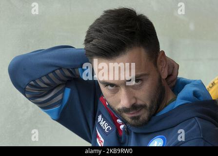 L'entraîneur assistant de Naples Davide Ancelotti pendant le match de la série A ROMA contre SSC Napoli au stade Olimpico de Rome, Italie sur 2 novembre 2019 (photo de Matteo Ciambelli/NurPhoto) Banque D'Images