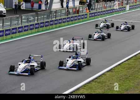 Course à la FIA Motorsport Games F4 Cup à Autodromo Vallelunga Piero Taruffi, le 3rd novembre 2019, Italie. (Photo par Xavier Bonilla/NurPhoto) Banque D'Images