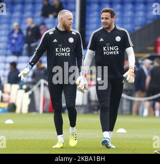 Eldin Jakupovic de Leicester City et Danny Ward de Leicester City lors de l'échauffement préalable au match lors de la première ligue anglaise entre Crystal Palace et Leicester City au stade Selhurst Park, Londres, Angleterre, le 03 novembre 2019 (photo par action Foto Sport/NurPhoto) Banque D'Images