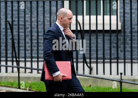 Le ministre d'État (ministre de la Northern Powerhouse et de la croissance locale) Jake Berry assiste à la réunion du Cabinet au 10 Downing Street le 05 novembre 2019 à Londres, en Angleterre. Le Parlement est dissous demain avant une élection générale du 12 décembre 2019. (Photo de Wiktor Szymanowicz/NurPhoto) Banque D'Images