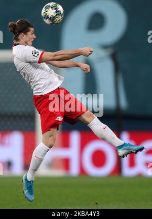 Marcel Sabitzer de RB Leipzig vie pour le bal lors du match G de la Ligue des champions de l'UEFA entre le FC Zenit Saint-Pétersbourg et le RB Leipzig au stade Saint-Pétersbourg sur 05 novembre 2019 à Saint-Pétersbourg, en Russie. (Photo par Igor Russak/NurPhoto) Banque D'Images