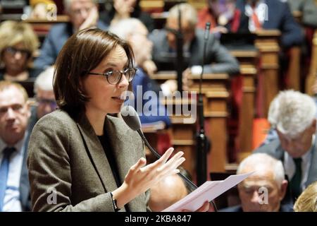 La sous-ministre française des Affaires européennes, Amélie de Montchalin, assiste à une session de questions au gouvernement au Sénat sur 06 novembre 2019 à Paris, France. (Photo de Daniel Pier/NurPhoto) Banque D'Images