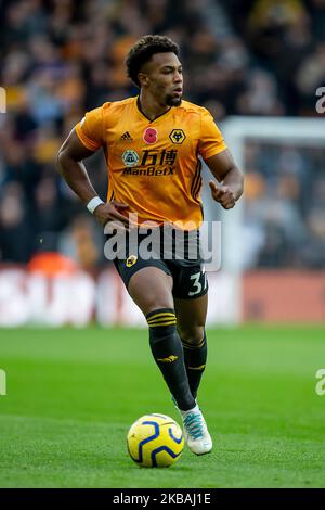 Adama Traore de Wolverhampton Wanderers lors du match Premier League entre Wolverhampton Wanderers et Aston Villa à Molineux, Wolverhampton, le dimanche 10th novembre 2019. (Photo d'Alan Hayward/MI News/NurPhoto) Banque D'Images