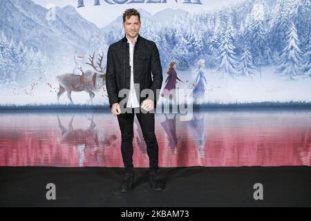 David Bisbal assiste à la photocall 'Frozen 2' sur 11 novembre 2019 à Madrid, Espagne. (Photo par Oscar Gonzalez/NurPhoto) Banque D'Images