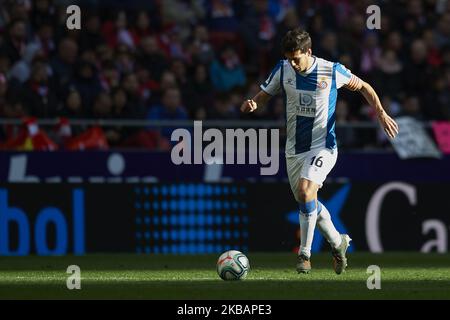 Javi Lopez d'Espanyol pendant le match de la Ligue entre le Club Atletico de Madrid et le RCD Espanyol à Wanda Metropolitano sur 10 novembre 2019 à Madrid, Espagne. (Photo de Jose Breton/Pics action/NurPhoto) Banque D'Images