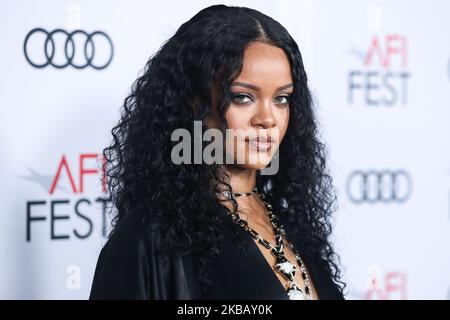 HOLLYWOOD, LOS ANGELES, CALIFORNIE, États-Unis - NOVEMBRE 14 : le chanteur Rihanna arrive au FEST 2019 de l'AFI - Gala de la nuit d'ouverture - première de Universal Pictures 'Queen and Slim' tenue au Théâtre chinois de TCL IMAX on 14 novembre 2019 à Hollywood, Los Angeles, Californie, États-Unis. (Photo par Xavier Collin/image Press Agency/NurPhoto) Banque D'Images