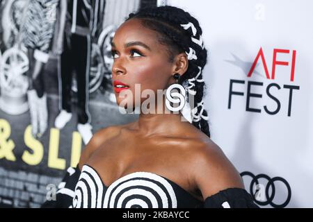 HOLLYWOOD, LOS ANGELES, CALIFORNIE, États-Unis - NOVEMBRE 14 : la chanteuse/actrice Janelle Monae arrive au FEST 2019 de l'AFI - Gala de nuit d'ouverture - première de Universal Pictures 'Queen and Slim' tenue au Théâtre chinois de TCL IMAX on 14 novembre 2019 à Hollywood, Los Angeles, Californie, États-Unis. (Photo par Xavier Collin/image Press Agency/NurPhoto) Banque D'Images