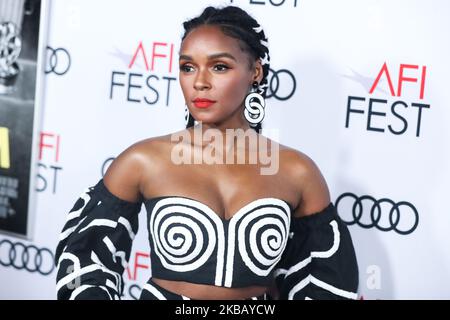 HOLLYWOOD, LOS ANGELES, CALIFORNIE, États-Unis - NOVEMBRE 14 : la chanteuse/actrice Janelle Monae arrive au FEST 2019 de l'AFI - Gala de nuit d'ouverture - première de Universal Pictures 'Queen and Slim' tenue au Théâtre chinois de TCL IMAX on 14 novembre 2019 à Hollywood, Los Angeles, Californie, États-Unis. (Photo par Xavier Collin/image Press Agency/NurPhoto) Banque D'Images