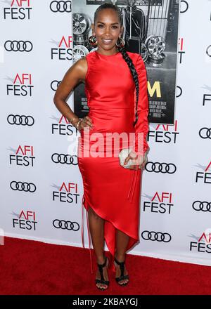 HOLLYWOOD, LOS ANGELES, CALIFORNIE, États-Unis - 14 NOVEMBRE : Mara Brock Akil arrive au FEST 2019 de l'AFI - Gala de nuit d'ouverture - première de Universal Pictures 'Queen and Slim' tenue au Théâtre chinois de TCL IMAX on 14 novembre 2019 à Hollywood, Los Angeles, Californie, États-Unis. (Photo par Xavier Collin/image Press Agency/NurPhoto) Banque D'Images