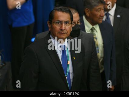 Albuquerque, États-Unis. 13th octobre 2022. Jonathan Nez, président de la nation Navajo, assiste à un rassemblement de campagne du Comité national démocratique au centre communautaire Ted M. Gallegos sur 3 novembre 2022 à Albuquerque, Nouveau-Mexique. Le président Biden a fait campagne pour la gouverneure du Nouveau-Mexique Michelle Lujan Grisham (D-NM) avant les élections générales de 8 novembre. (Photo de Sam Wasson) crédit: SIPA USA/Alay Live News Banque D'Images