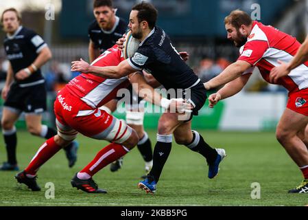 Michael Young de Newcastle Falcons fait une pause lors du match de championnat Greene King IPA entre Newcastle Falcons et Coventry à Kingston Park, Newcastle, le dimanche 17th novembre 2019. (Photo de Chris Lishman/MI News/NurPhoto) Banque D'Images