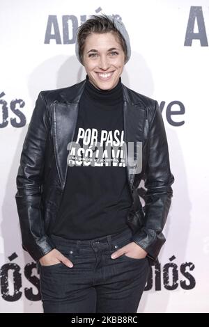 Ondina participe à la première 'Adioss' au cinéma 'Capitol' à Madrid, Espagne, le 19 novembre 2019 (photo de Carlos Dafonte/NurPhoto) Banque D'Images