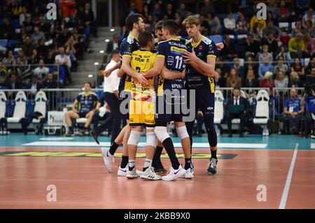 Joueur américain Micah Christernson d'Azumit Leo Shoes Modenaplaying pendant le match de Super Lega Credem Banca Allianz Powervolley Milano - Azumit Leo Shoes Modène (photo par Andrea Diodato/NurPhoto) Banque D'Images