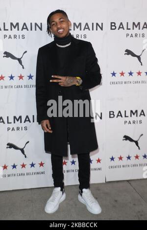 HOLLYWOOD, LOS ANGELES, CALIFORNIE, États-Unis - NOVEMBRE 21 : DDG arrive à l'événement de lancement PUMA x Balmain qui s'est tenu aux studios Milk sur 21 novembre 2019 à Hollywood, Los Angeles, Californie, États-Unis. (Photo par image Press Agency/NurPhoto) Banque D'Images