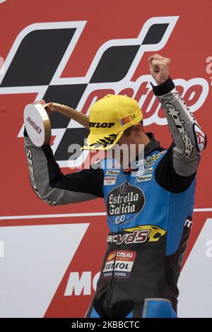 Sergio Garcia (11) d'Espagne et Estrella Galice 0,0 pendant la course de Gran Premio Motul de la Comunitat Valenciana au circuit Ricardo Tormo sur 17 novembre 2019 à Valence, Espagne. (Photo de Jose Breton/Pics action/NurPhoto) Banque D'Images