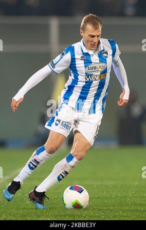 Matteo Ciofani de Pescara Calcio lors du match de la série italienne B 2019/2020 entre Pescara Calcio 1936 et le Cremonese américain au Stadio Adriatico Giovanni Cornacchia sur 22 novembre 2019 à Pescara, Italie. (Photo de Danilo Di Giovanni/NurPhoto) Banque D'Images