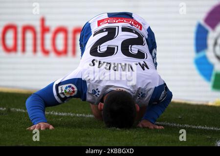 Matias Vargas blessé lors du match entre le RCD Espanyol et Getafe CF, joué au stade du RCDE, correspondant à la semaine 14 de la Liga Santander, le 24 novembre 2019, à Barcelone, Espagne. (Photo de Joan Valls/Urbanandsport /NurPhoto) Banque D'Images