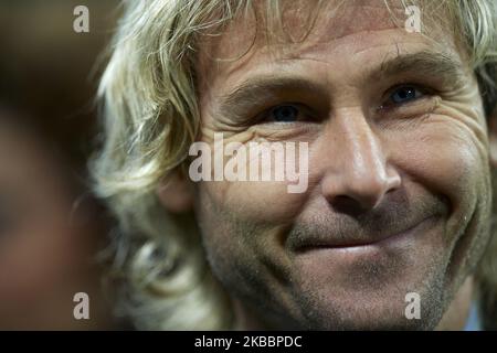 Pavel Nedved lors du match du groupe D de la Ligue des champions de l'UEFA entre Juventus et l'Atletico Madrid à l'arène de Juventus sur 26 novembre 2019 à Turin, en Italie. (Photo de Jose Breton/Pics action/NurPhoto) Banque D'Images