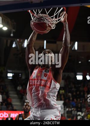 11 Simmons Jeremy d'Openjobmetis en action pendant l'Italie Lega Panier de Serie A , Openjobmetis Varese - Fortitudo Bologna le 6 octobre 2019 à Varese Palasport Enerxenia Arena (photo de Fabio Averna/NurPhoto) Banque D'Images