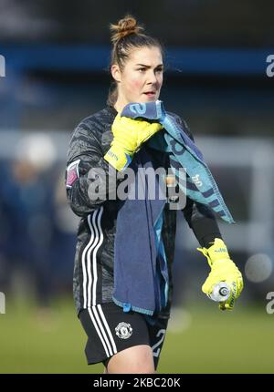 Mary Earps de Manchester United Women lors du match de la Super League des femmes Barclays entre West Ham United Women et Manchester United au stade Rush Green sur 01 décembre 2019 à Dagenham, Angleterre (photo par action Foto Sport/NurPhoto) Banque D'Images