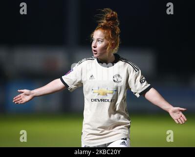 Martha Harris de Manchester United Women lors du match de la Super League féminin de Barclays entre West Ham United Women et Manchester United au stade Rush Green sur 01 décembre 2019 à Dagenham, Angleterre (photo par action Foto Sport/NurPhoto) Banque D'Images