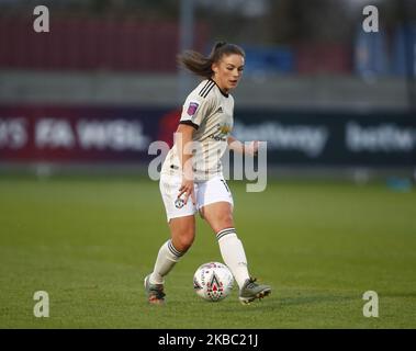 Kirsty Hanson de Manchester United Women lors du match de la Super League des Barclays Women entre West Ham United Women et Manchester United au stade Rush Green sur 01 décembre 2019 à Dagenham, Angleterre (photo par action Foto Sport/NurPhoto) Banque D'Images