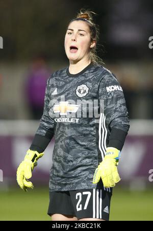 Mary Earps de Manchester United Women lors du match de la Super League des femmes Barclays entre West Ham United Women et Manchester United au stade Rush Green sur 01 décembre 2019 à Dagenham, Angleterre (photo par action Foto Sport/NurPhoto) Banque D'Images