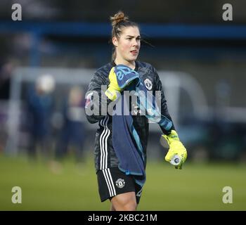 Mary Earps de Manchester United Women lors du match de la Super League des femmes Barclays entre West Ham United Women et Manchester United au stade Rush Green sur 01 décembre 2019 à Dagenham, Angleterre (photo par action Foto Sport/NurPhoto) Banque D'Images
