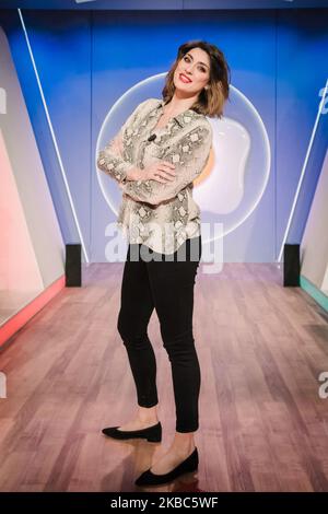 Le chef d'orchestre italien Elisa Isoardi lors de la diffusion télévisée l'''a prova del cuoco'', à Rome, en Italie, sur 4 décembre 2019. (Photo de Mauro Fagiani/NurPhoto) Banque D'Images