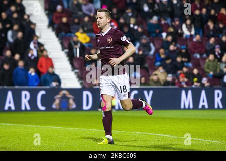 Steven Maclean of Hearts 8during le match de la Premier League écossaise entre Hearts et Livingston au parc Tynecastle, le 04 décembre 2019 à Édimbourg, en Écosse. (Photo par Ewan Bootman/NurPhoto) Banque D'Images