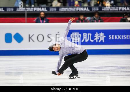 Nathan CHEN (Etats-Unis) en action pendant le PROGRAMME COURT de la finale du Grand Prix de patinage artistique de l'UIP à Palavela on 5 décembre 2019 à Turin, Italie (photo de Mauro Ujetto/NurPhoto) Banque D'Images