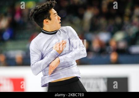 Nathan CHEN (Etats-Unis) en action pendant le PROGRAMME COURT de la finale du Grand Prix de patinage artistique de l'UIP à Palavela on 5 décembre 2019 à Turin, Italie (photo de Mauro Ujetto/NurPhoto) Banque D'Images