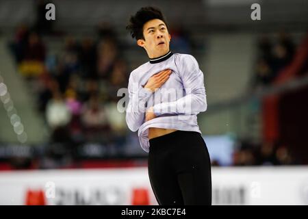 Nathan CHEN (Etats-Unis) en action pendant le PROGRAMME COURT de la finale du Grand Prix de patinage artistique de l'UIP à Palavela on 5 décembre 2019 à Turin, Italie (photo de Mauro Ujetto/NurPhoto) Banque D'Images