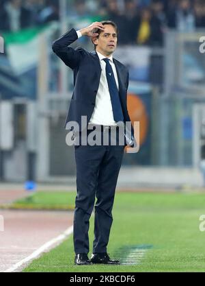 Simone Inzaghi responsable du Latium pendant la série A match SS Lazio / FC Juventus au stade Olimpico à Rome, Italie sur 7 décembre 2019 (photo de Matteo Ciambelli/NurPhoto) Banque D'Images