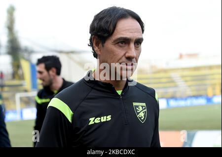 Entraîneur en chef de Frosinone Calcio Alessandro Nesta pendant le match de la série B entre Juve Stabia et Frosinone au Stadio Romeo Menti Castellammare di Stabia Italie le 8 décembre 2019. (Photo de Franco Romano/NurPhoto) Banque D'Images