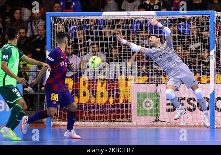 Juanjo pendant le match entre le FC Barcelone et l'Inter Movistar, correspondant à la semaine 12 de la Ligue espagnole de Futsal, le 08th décembre 2019, à Barcelone, Espagne. (Photo de Joan Valls/Urbanandsport /NurPhoto) Banque D'Images