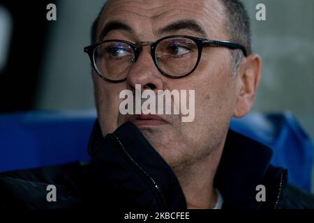 Maurizio Sarri entraîneur-chef de Juventus FC pendant la série italienne Un match de 2019/2020 entre SS Lazio et Juventus FC au Stadio Olimpico le Dicember 7, 2019 à Rome, Italie. (Photo de Danilo Di Giovanni/NurPhoto) Banque D'Images