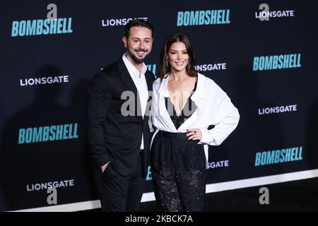 WESTWOOD, LOS ANGELES, CALIFORNIE, États-Unis - DÉCEMBRE 10 : Paul Khoury et Ashley Greene arrivent à la projection spéciale de Los Angeles de la « bombe » de Liongate qui s'est tenue au Regency Village Theatre sur 10 décembre 2019 à Westwood, Los Angeles, Californie, États-Unis. (Photo par Xavier Collin/image Press Agency/NurPhoto) Banque D'Images