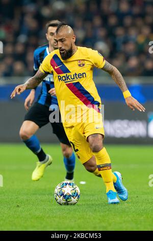 Arturo Vidal du FC Barcelone lors du match de groupe de la Ligue des champions de l'UEFA 2019/2020 entre le FC Internazionale Milan et le FC Barcelone au Stadio Giuseppe Meazza San Sito le 10 décembre 2019 à Milan, en Italie. (Photo de Danilo Di Giovanni/NurPhoto) Banque D'Images