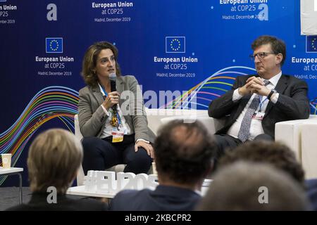 Teresa Ribera (ministre de la transition écologique espagne) le jour 12 du sommet de COP25 à Madrid, Espagne, sur 12 décembre 2019. (Photo de Rita Franca/NurPhoto) Banque D'Images